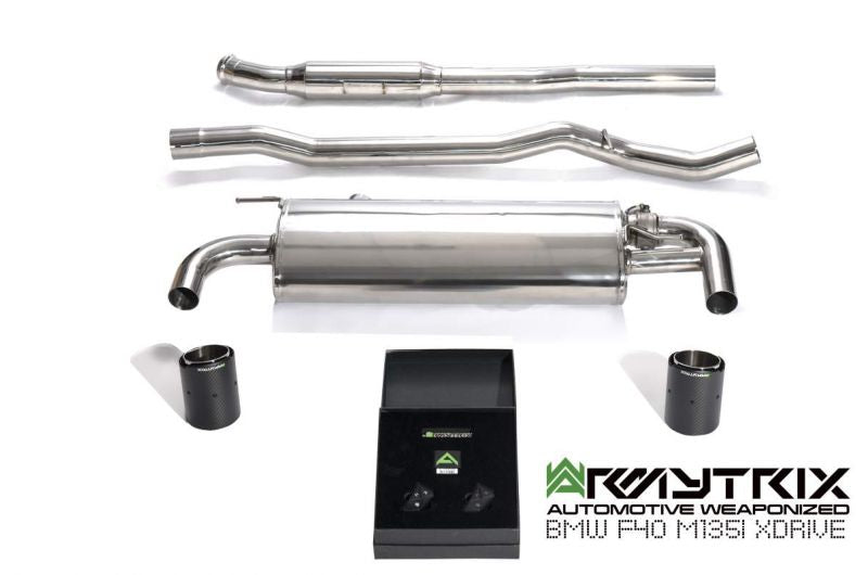 Armytrix Stainless Steel Valvetronic Cat Back Exhaust System BMW M135i xDrive F40 OPF 19+
