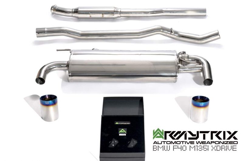 Armytrix Stainless Steel Valvetronic Cat Back Exhaust System BMW M135i xDrive F40 OPF 19+