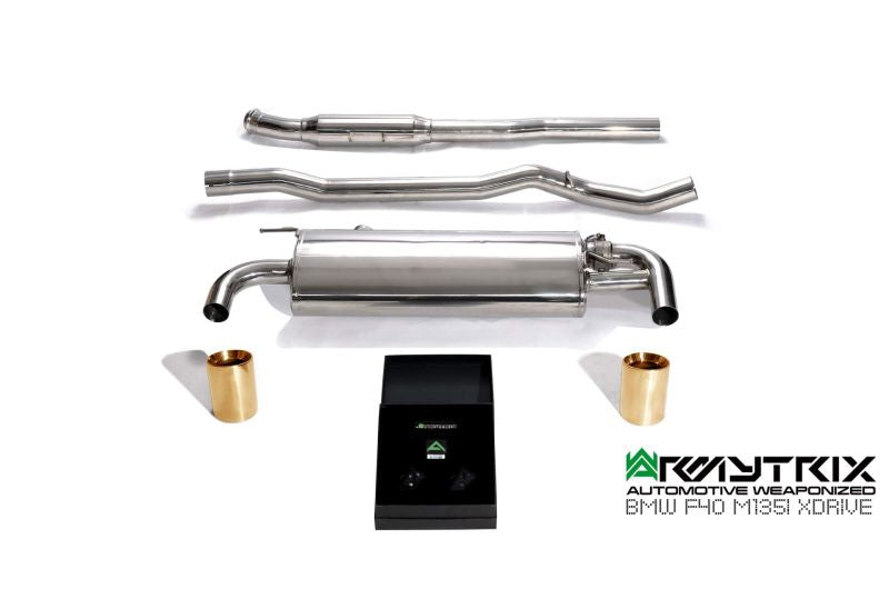 Armytrix Stainless Steel Valvetronic Cat Back Exhaust System BMW M135i xDrive F40 OPF 19+