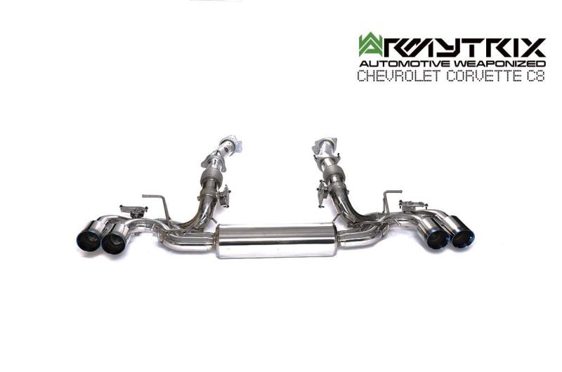 Chevrolet Corvette C8 Stingray Armytrix Stainless Steel Valvetronic Cat Back Exhaust System