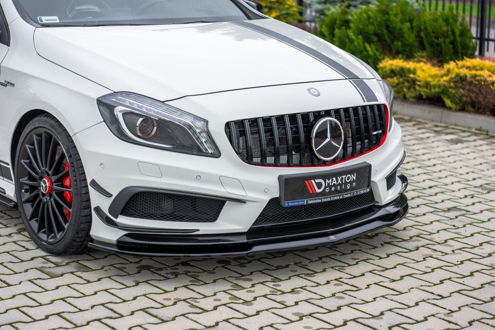 Maxton Design Front Splitter V.1 Mercedes A45 W176 AMG Prefacelift Front Lip