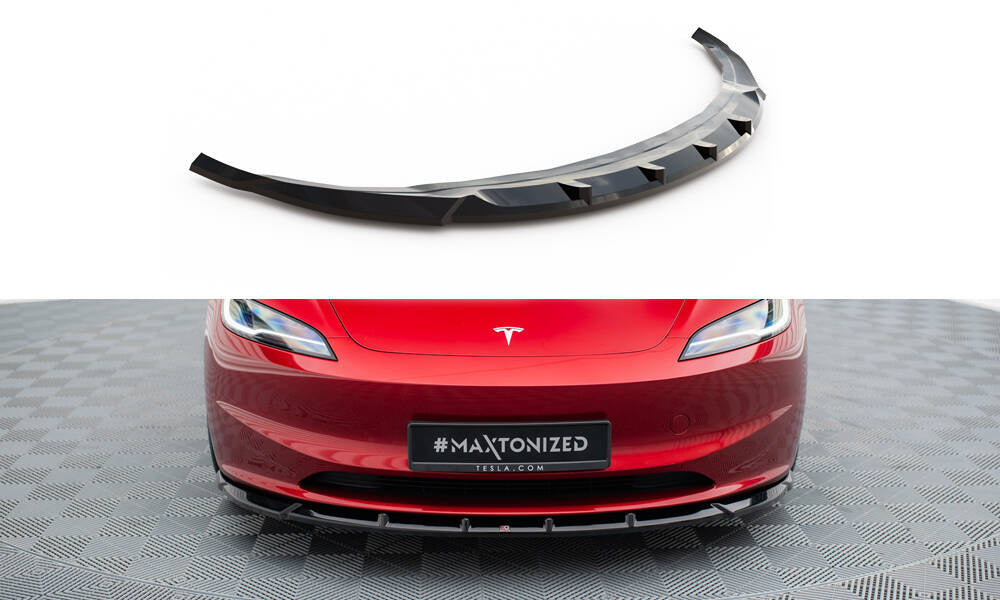 Maxton Design Front Splitter V.2 Tesla Model 3 Project Highland (Facelift)