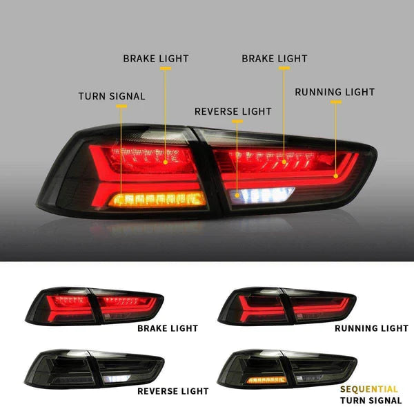 2007-2017 MITSUBISHI LANCER SEQUENTIAL LED TAIL LIGHTS