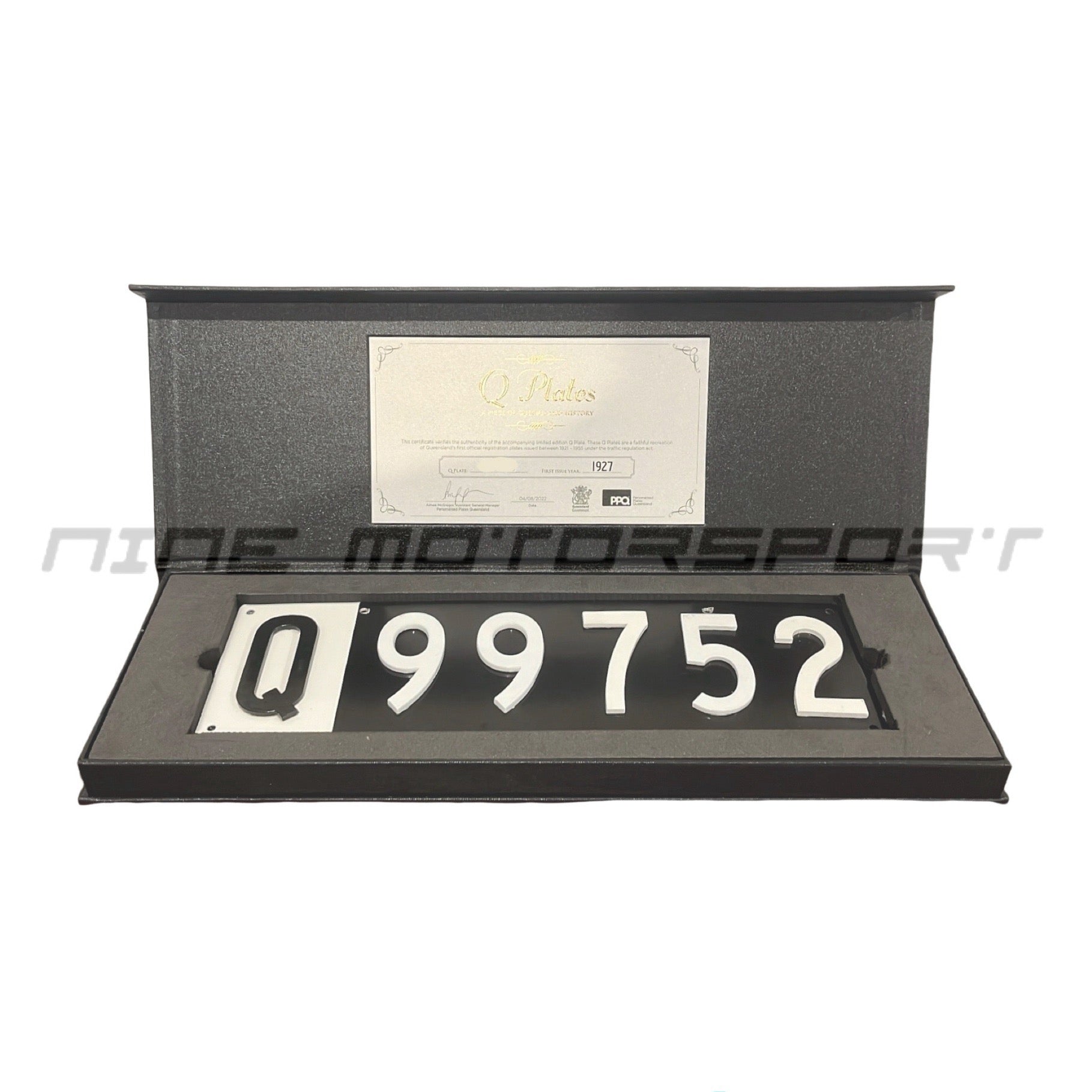 Heritage Number Plate Q99752 - Nine Motorsport