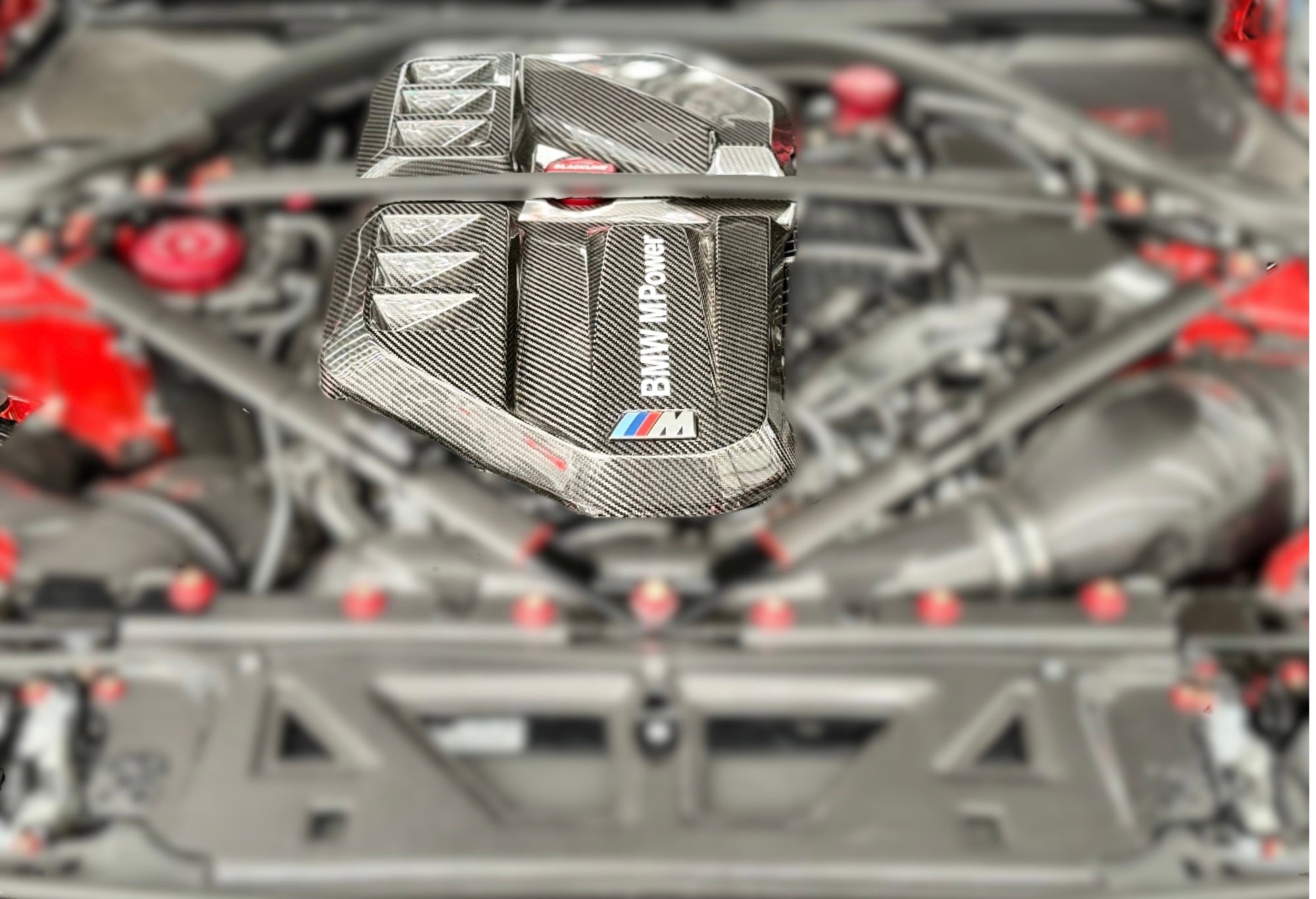 OEM Style Carbon Fibre Engine Cover For BMW M2 G87/M3 G80 G81 / M4 G82 G83 - Nine Motorsport