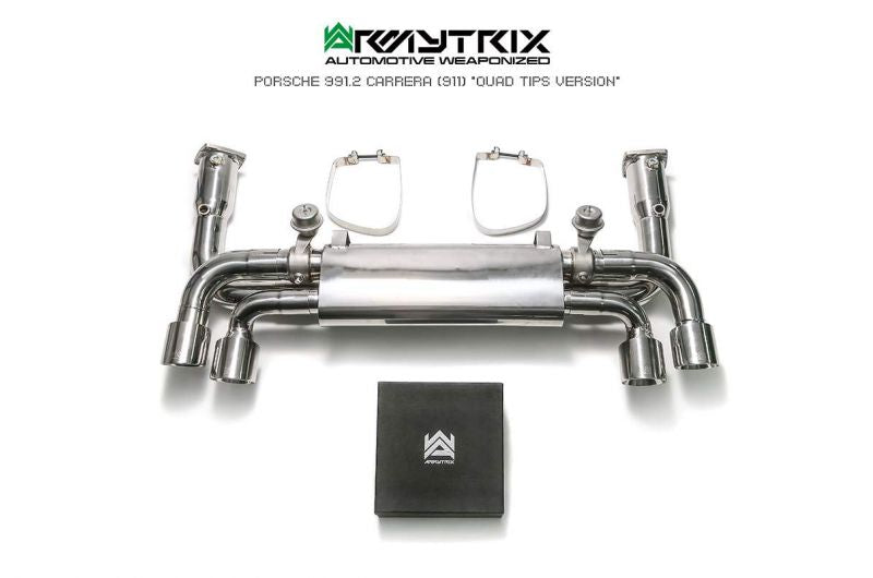Armytrix Stainless Steel Valvetronic Cat Back Exhaust System (Suits Quad Tip Only)