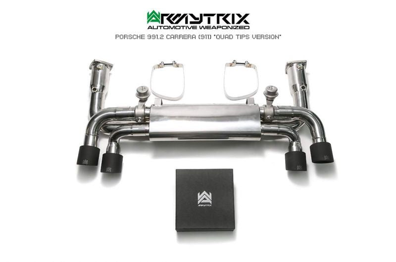 Armytrix Stainless Steel Valvetronic Cat Back Exhaust System (Suits Quad Tip Only)