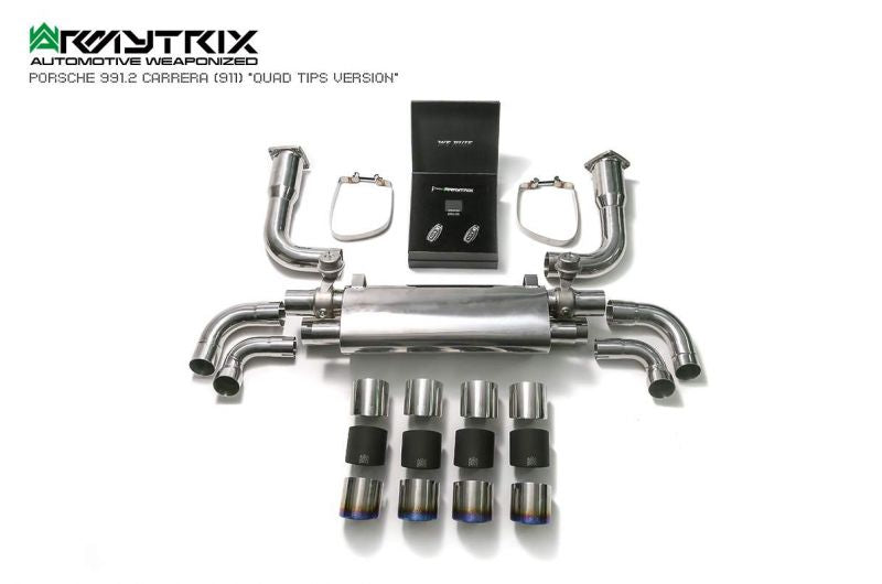 Armytrix Stainless Steel Valvetronic Cat Back Exhaust System (Suits Quad Tip Only)