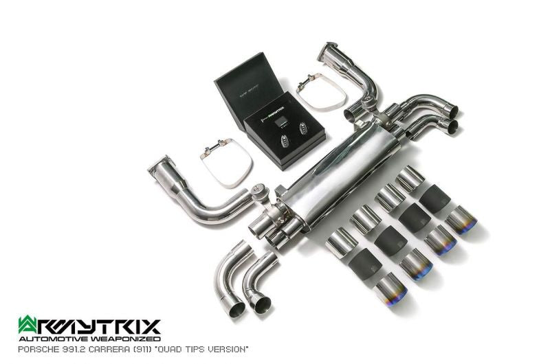 Armytrix Stainless Steel Valvetronic Cat Back Exhaust System (Suits Quad Tip Only)
