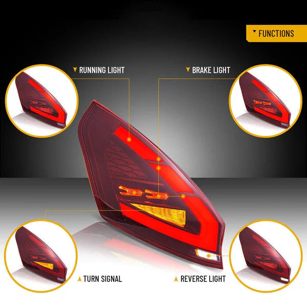 2009-2017 FORD FIESTA HATCHBACK WS WT WZ LED SEQUENTIAL TAIL LIGHTS