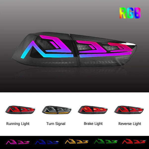 2007-2017 MITSUBISHI LANCER RGB DYNAMIC LED TAIL LIGHTS