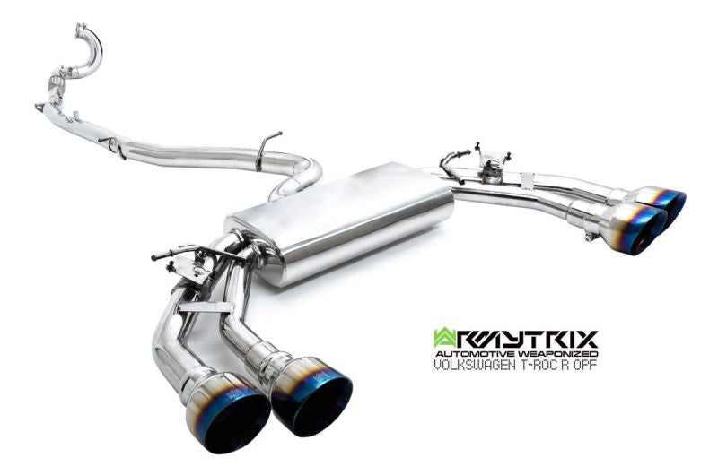 Armytrix Stainless Steel Valvetronic Cat Back Exhaust System Volkswagen T-Roc R 20+