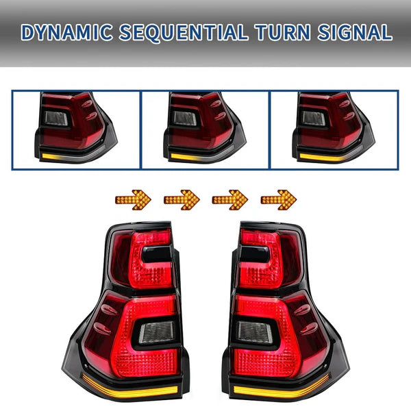 2010-2017 TOYOTA LAND CRUISER PRADO SEQUENTIAL LED TAIL LIGHTS