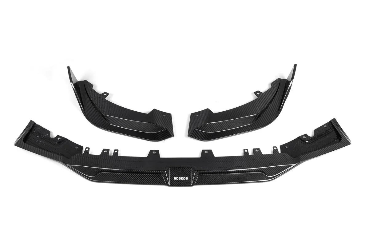 Sooqoo Pre Pregged Dry Carbon Fiber Front Lip for BMW X3M F97 LCI 2022+