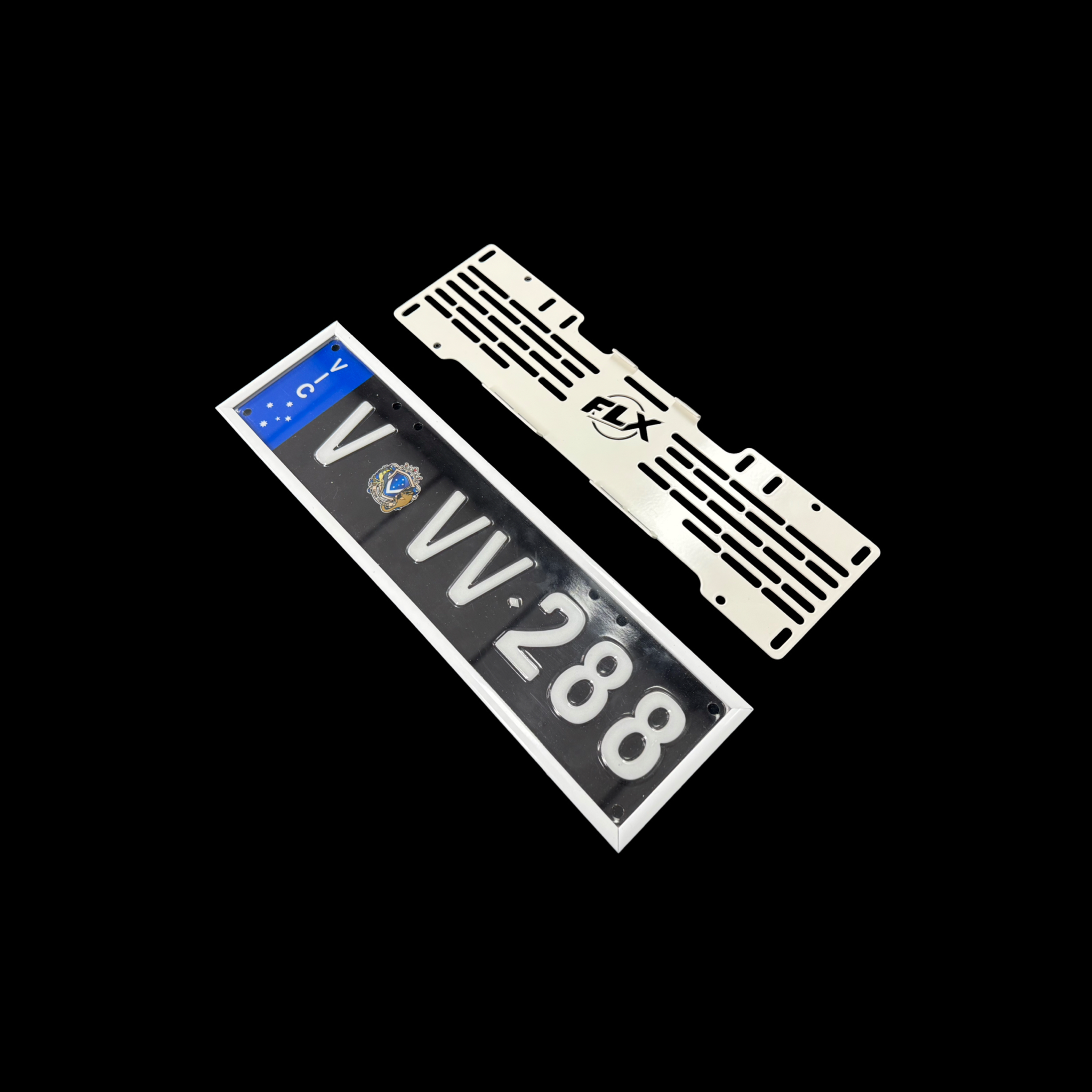 Number Plate Cover - FLX 6 Character/digit VIC Plates Matte White