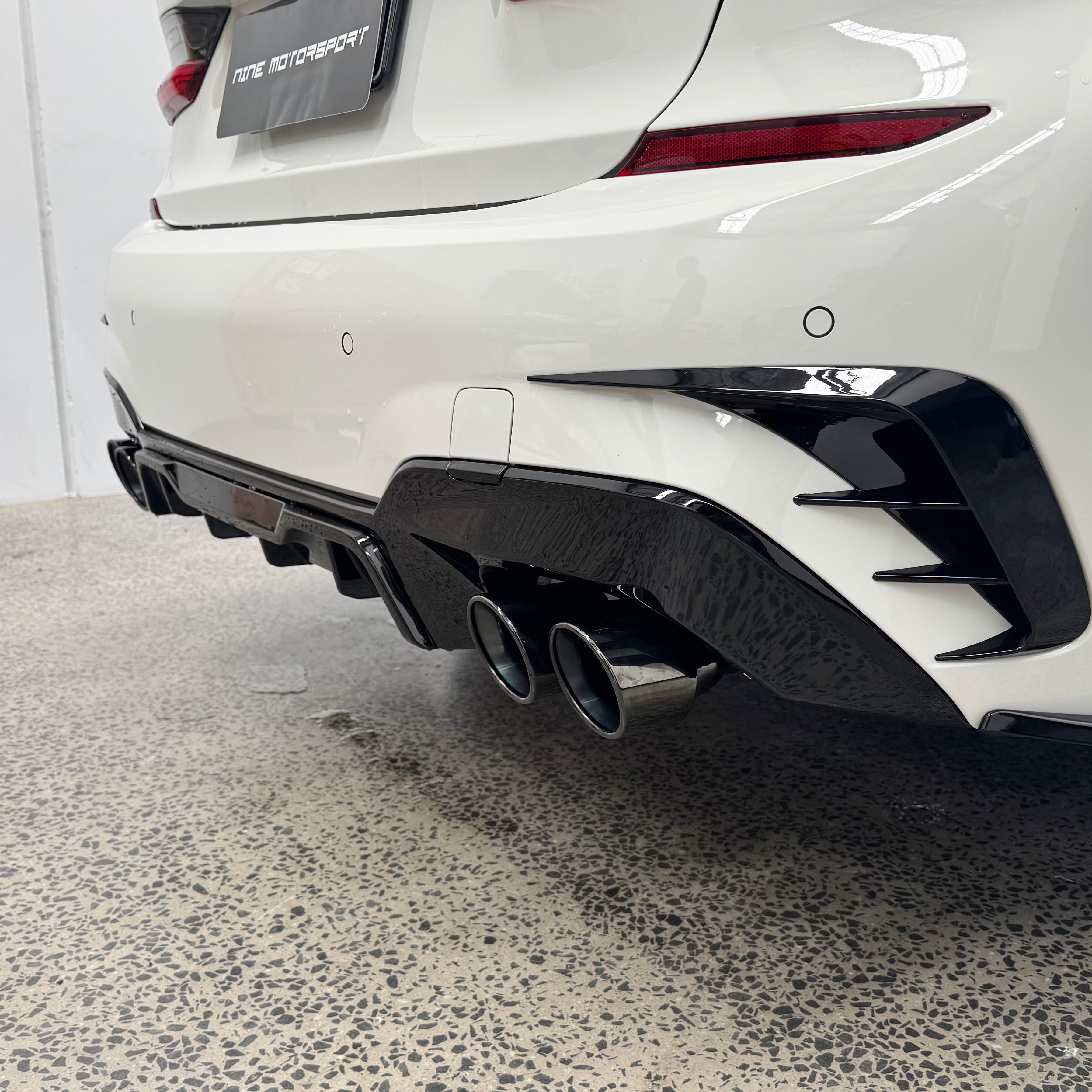 BMW 3 Series G20 Rear Diffuser V2 - Dual Exit (19-22) - Nine Motorsport