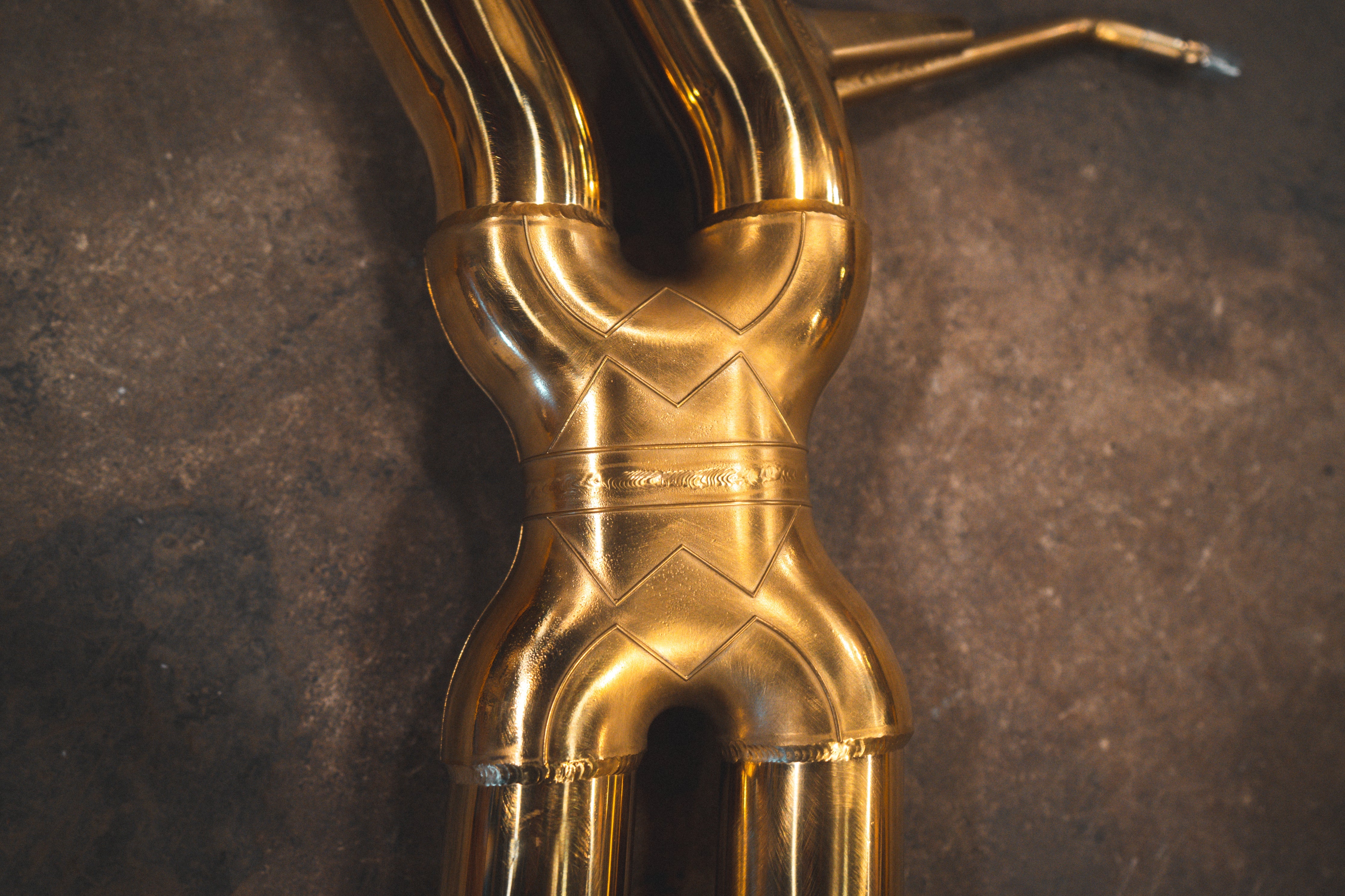 Gold Finished X Pipe