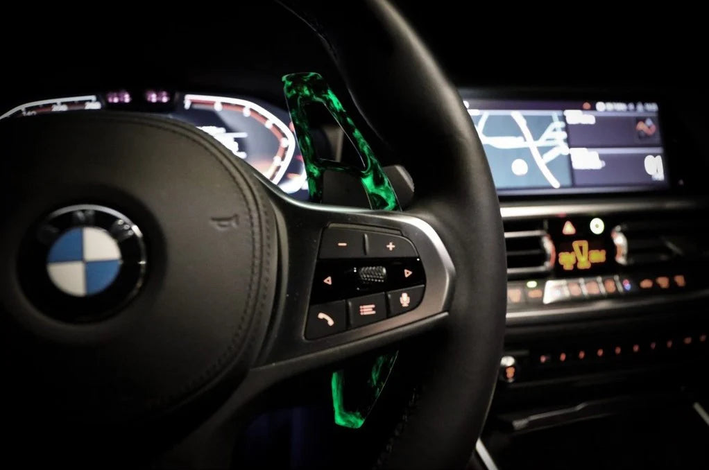Armaspeed forged Carbon Luminous Green Paddle Shifter for BMW 330i 340i F30 F31 F34 435dx 440i F32 F33 F36