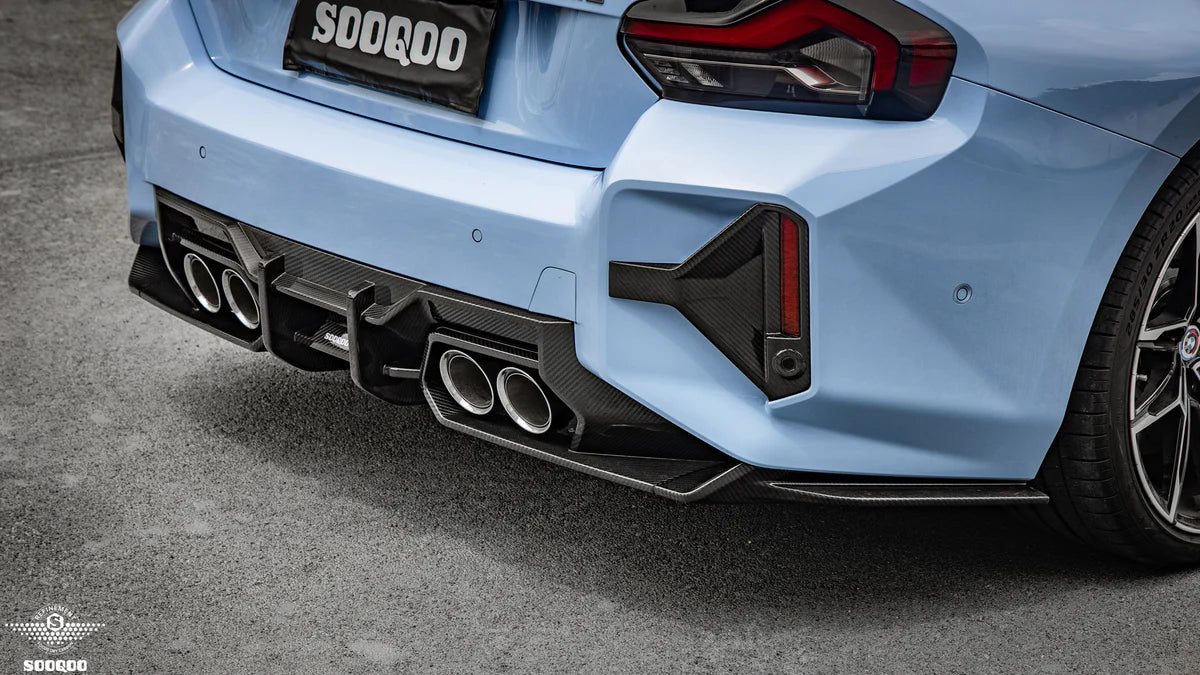 Sooqoo Pre Pregged Dry Carbon Fiber Rear Diffuser for BMW M2 G87 2023+