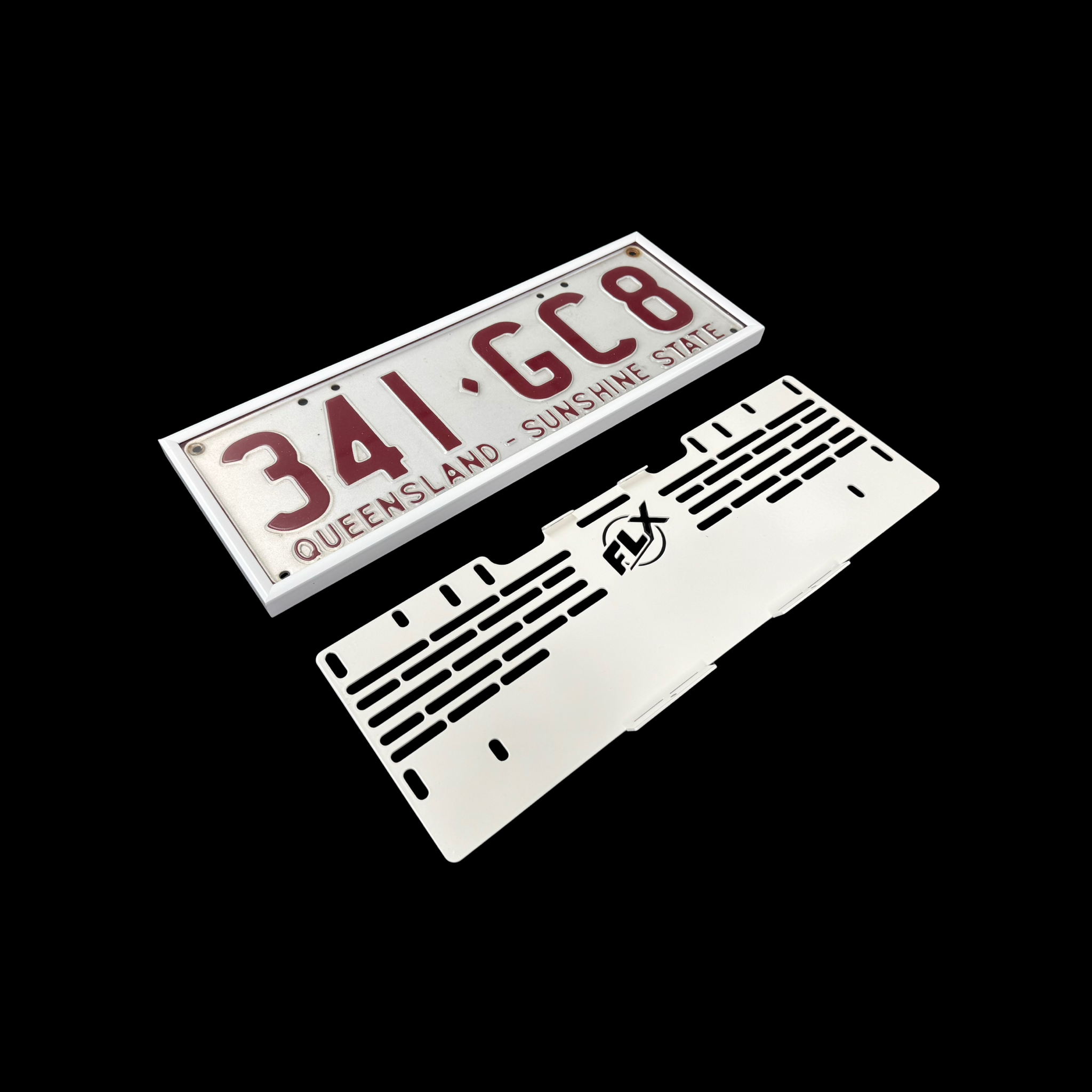 Number Plate Cover - FLX 6 Character/digit VIC Plates Matte White