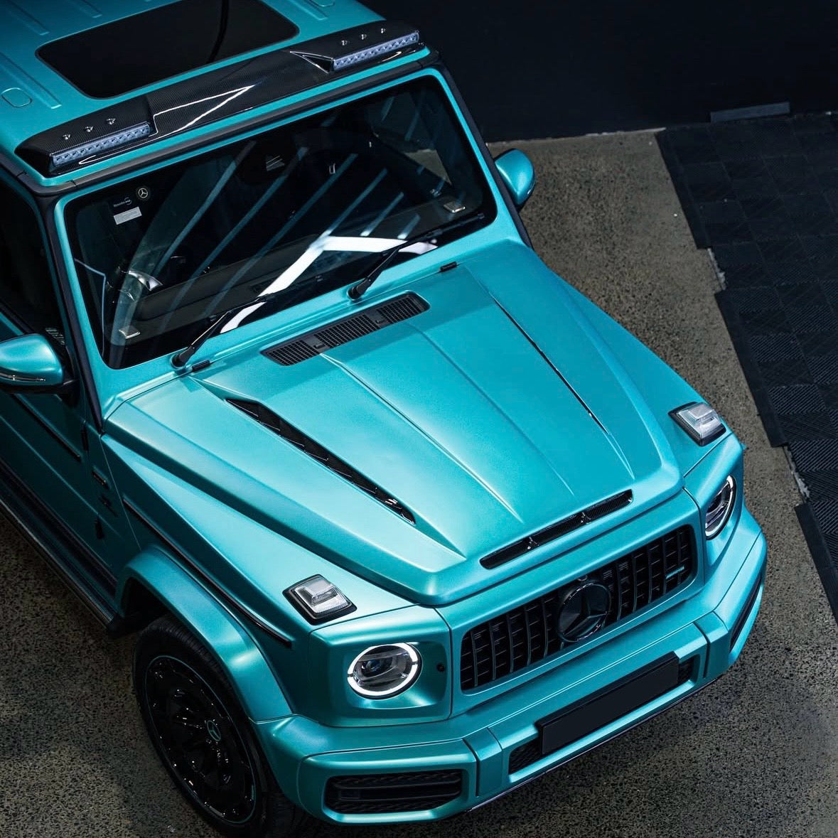 Mercedes Benz G Class BRABUS Style Roof Spoiler With Light (2019-2024) W464 Dry Carbon Fibre