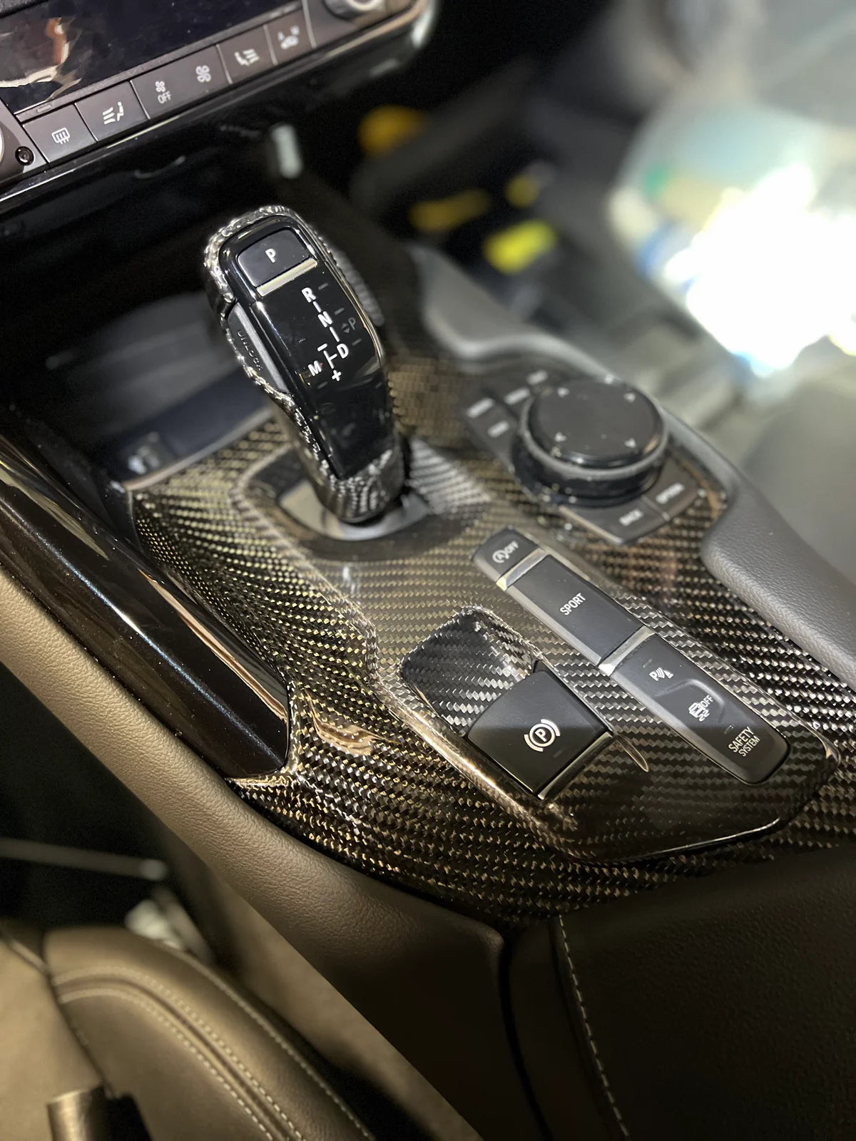 Interior Centre Console Cover Dry Carbon Fibre Toyota A90 Supra MK5