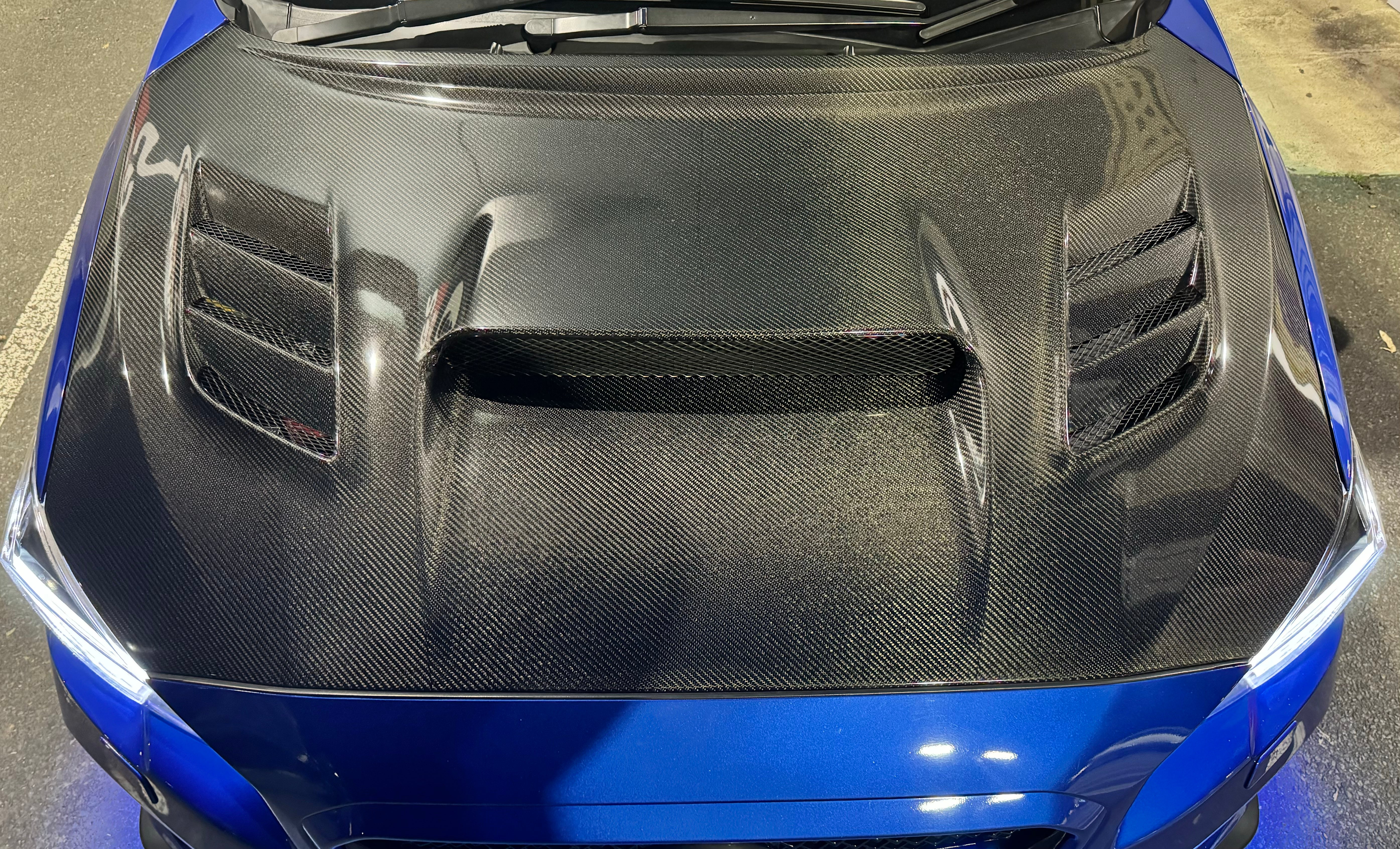 Subaru WRX VA (14-21) VARIS Style Carbon Fibre Hood - Nine Motorsport