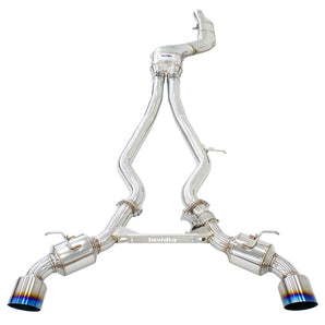 Invidia Dual N1 Turbo Back Exhaust w/Catted Down Pipe, Ti Tips - Toyota Supra A90 19+