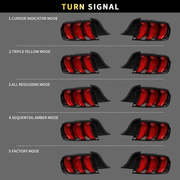 2015-2023 FORD MUSTANG LED SEQUENTIAL TAIL LIGHTS