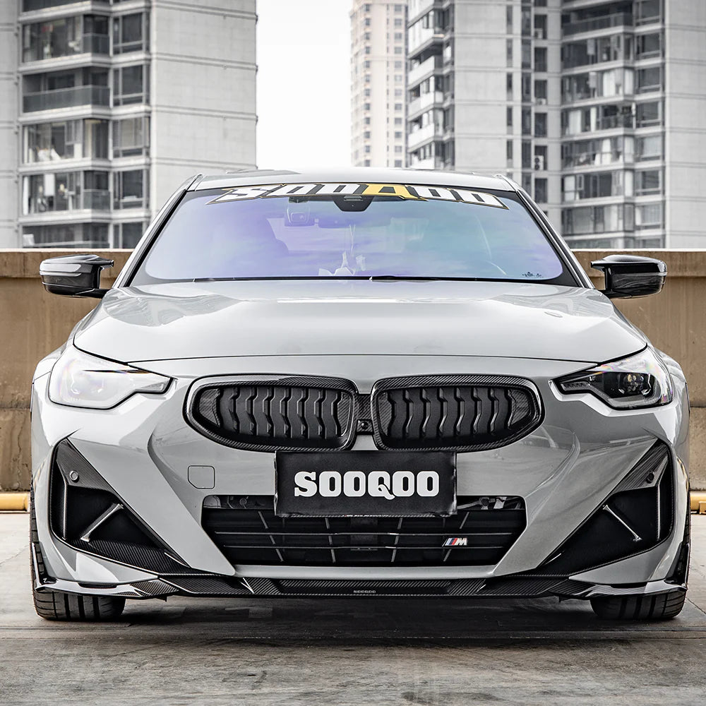 Sooqoo Pre Pregged Dry Carbon Fiber Front Lip for BMW 2 Series G42 2022+