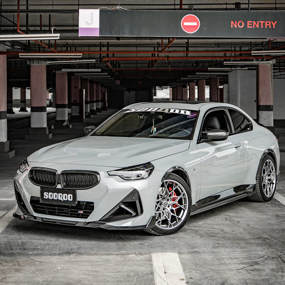 Sooqoo Pre Pregged Dry Carbon Fiber Side Skirts for BMW 2 Series G42 2022+