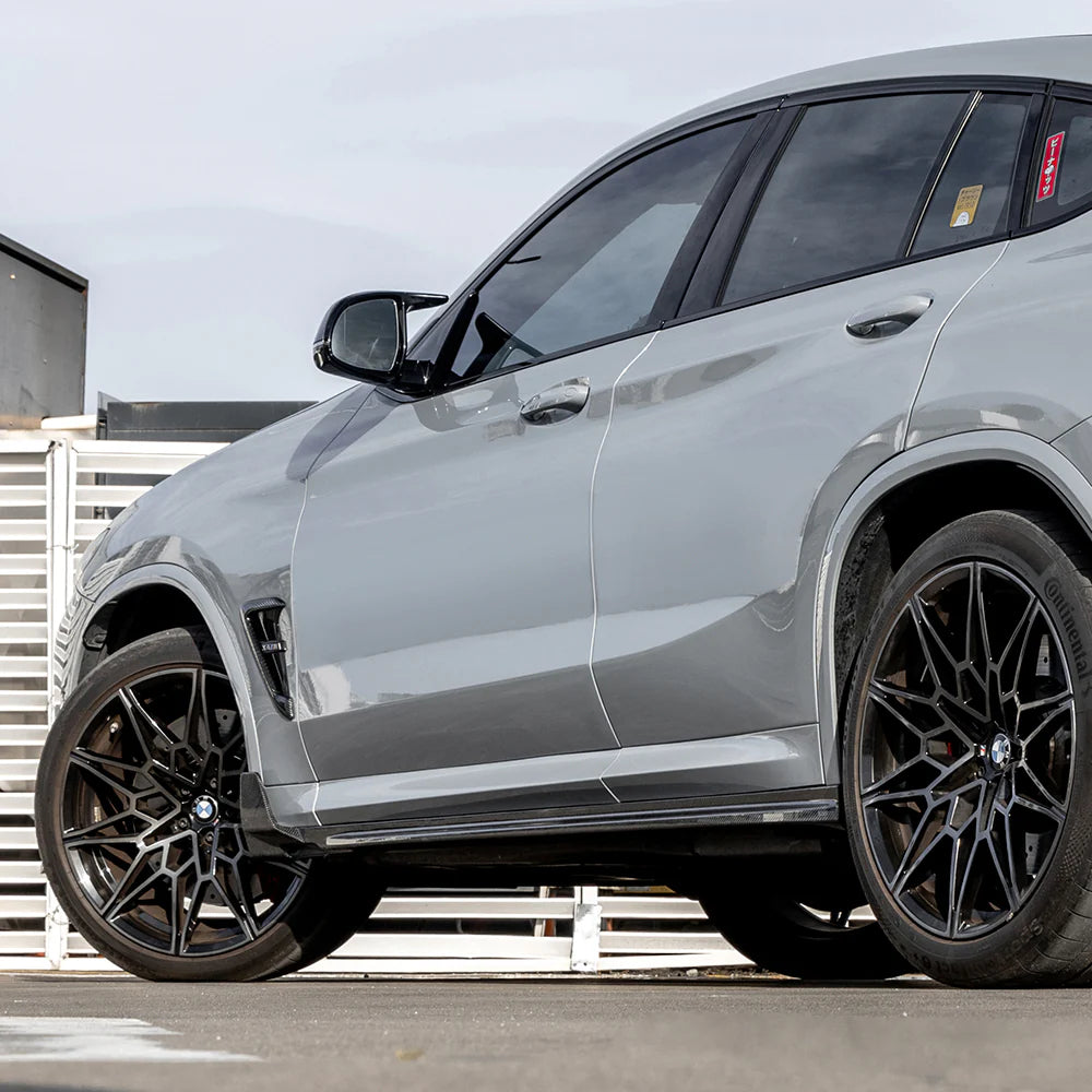 Sooqoo Pre Pregged Dry Carbon Fiber Side Skirts Type B for BMW X3/X4/iX3/X3M/X4M G01 G02 G08 F97 F98 Pre-LCI & LCI 2019+