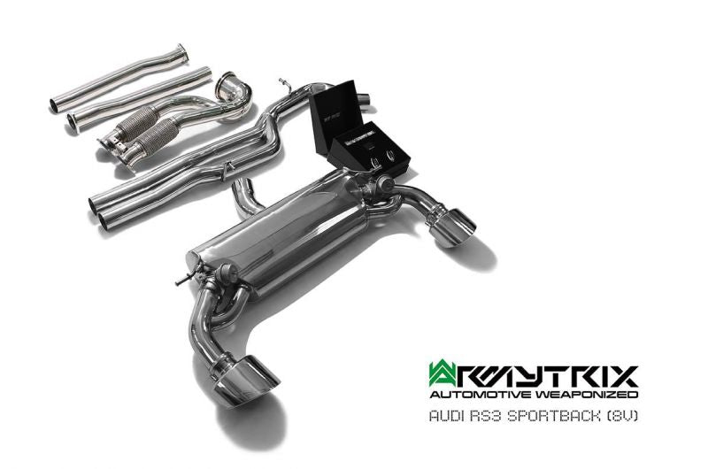 Armytrix Stainless Steel Valvetronic Cat Back Exhaust System Audi RS3 8V Sportback 15-20