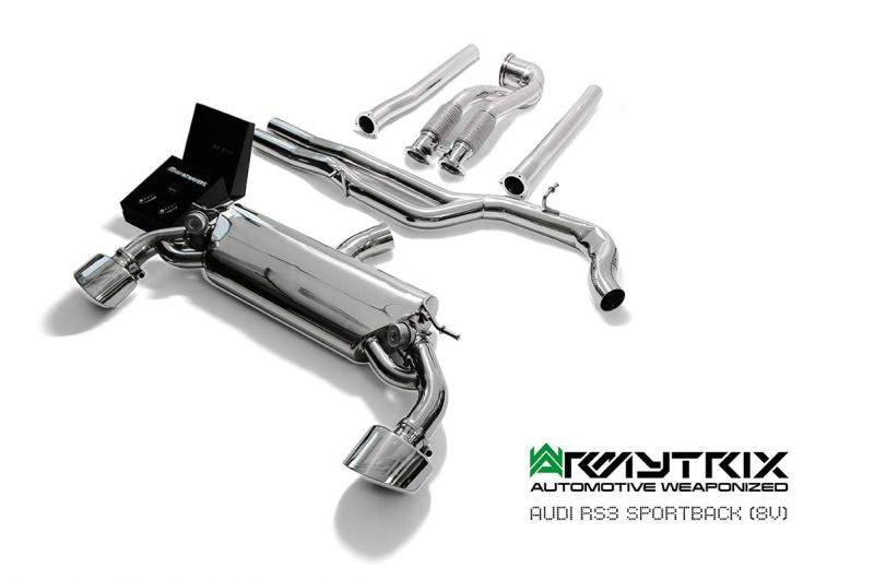Armytrix Stainless Steel Valvetronic Cat Back Exhaust System Audi RS3 8V Sportback 15-20