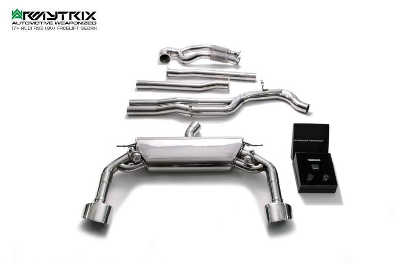 Armytrix Stainless Steel Valvetronic Cat Back Exhaust System Audi RS3 8V Sedan 17-20