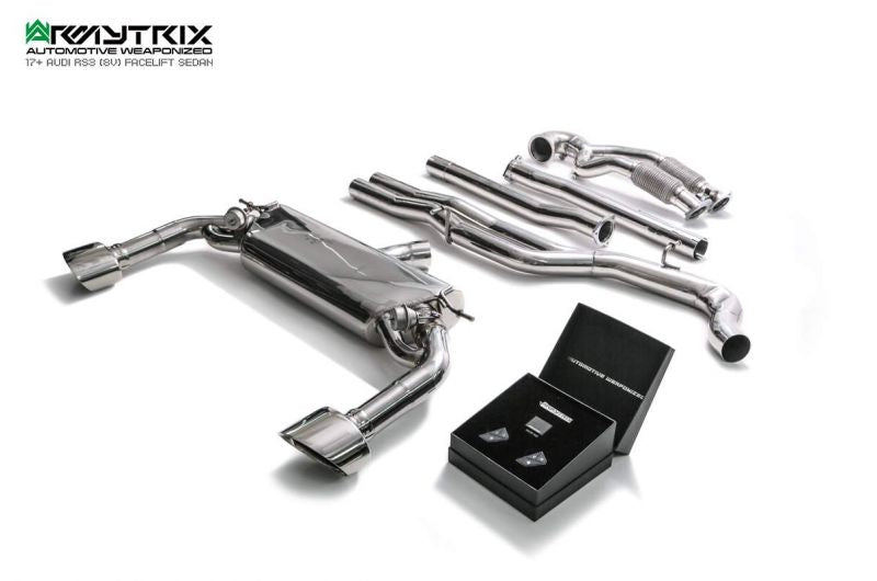 Armytrix Stainless Steel Valvetronic Cat Back Exhaust System Audi RS3 8V Sedan 17-20