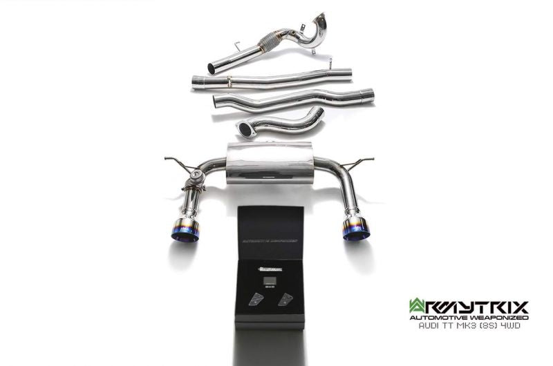 Armytrix Stainless Steel Valvetronic Cat Back Exhaust System Audi TT 8S AWD 14+