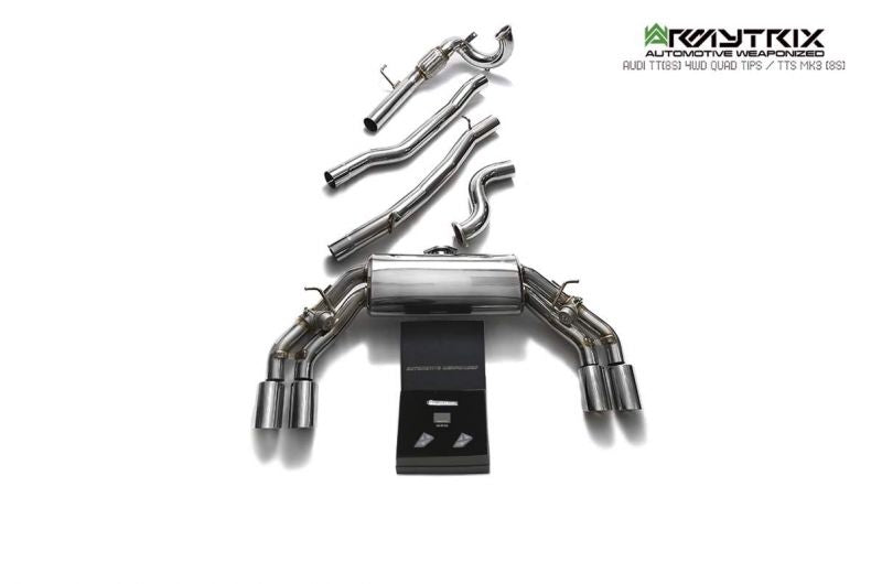 Armytrix Stainless Steel Valvetronic Cat Back Exhaust System Audi TTs 8S AWD 14+