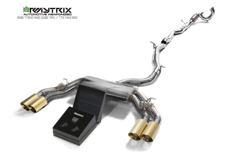 Armytrix Stainless Steel Valvetronic Cat Back Exhaust System Audi TTs 8S AWD 14+
