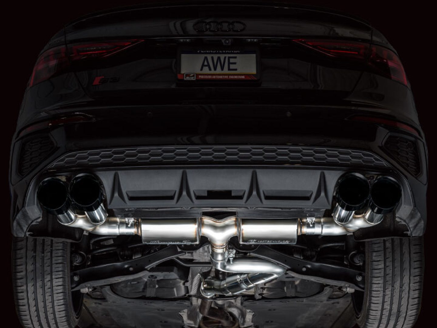 AWE Tuning 22-25 Audi 8Y S3 Touring Edition Exhaust - Diamond Black Tips