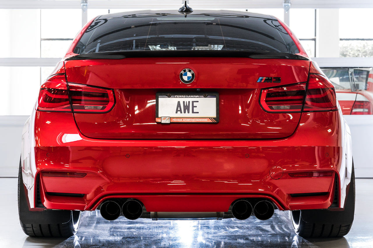 AWE Tuning BMW F8X M3/M4 Track Edition Catback Exhaust - Chrome Silver Tips