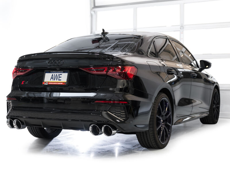 AWE 22-24 Audi 8Y S3 Track Edition Exhaust - Chrome Silver Tips
