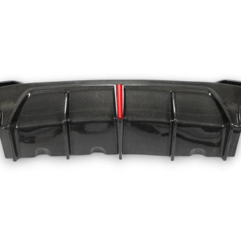 BMW 4 Series G22 G23 Carbon Fibre Rear Diffuser With Lamp (20 - 23) - Nine Motorsport