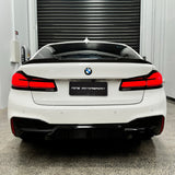 BMW 5 Series G30 Pre LCI Rear Diffuser Dual Exit (17 - 20) - Nine Motorsport