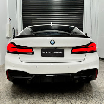 BMW 5 Series G30 Pre LCI Rear Diffuser Dual Exit (17 - 20) - Nine Motorsport