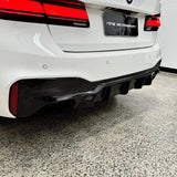 BMW 5 Series G30 Pre LCI Rear Diffuser Dual Exit (17 - 20) - Nine Motorsport