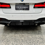 BMW 5 Series G30 Pre LCI Rear Diffuser Dual Exit (17 - 20) - Nine Motorsport