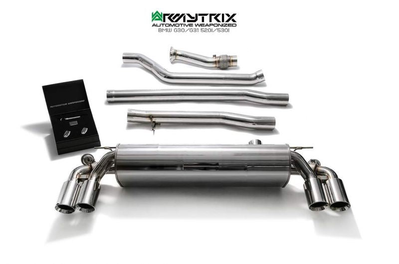 Armytrix Stainless Steel Valvetronic Cat Back Exhaust System BMW 520i/530i/530Xi G30/G31 17+