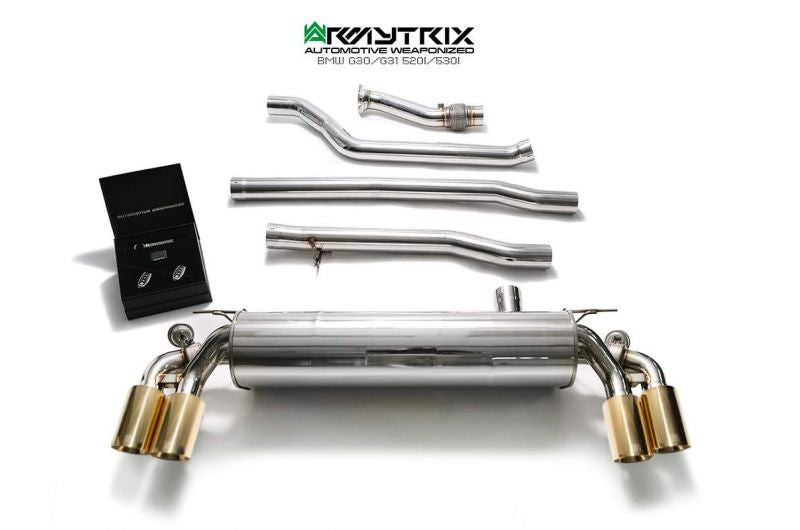 Armytrix Stainless Steel Valvetronic Cat Back Exhaust System BMW 520i/530i/530Xi G30/G31 17+
