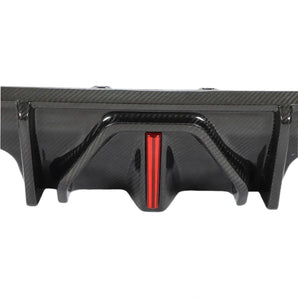 BMW M3 G80/G81/G82/G83 Carbon Fibre Rear Diffuser with LED Light - Nine Motorsport